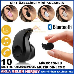 ÇOK FONKSİYONLU MİNİ BLUETOOTH KULAKLIK SİYAH