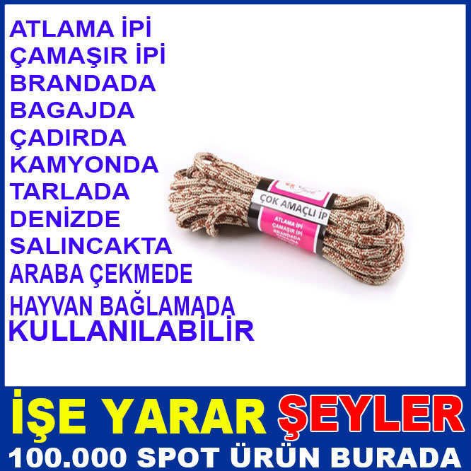 HER YERDE KULLANILABİLİR 10 METRE ÇOK AMAÇLI İP