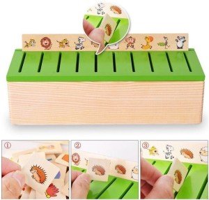 Bilgi Sınıflandırma Kutusu 8 Adet Tema Kartı 80 Adet Küçük Kart Renkli Figürlü Ahşap Oyuncak