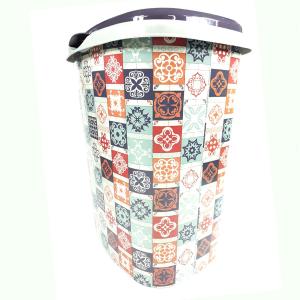 RENKLİ DESENLE KİRLİ SEPETİ BANYO 50x35x42 60 LT 