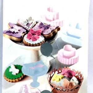 Bas Çıkart Model Kelebek Şekilli 3lü Şeker Hamuru Kurabiye Kalıbı