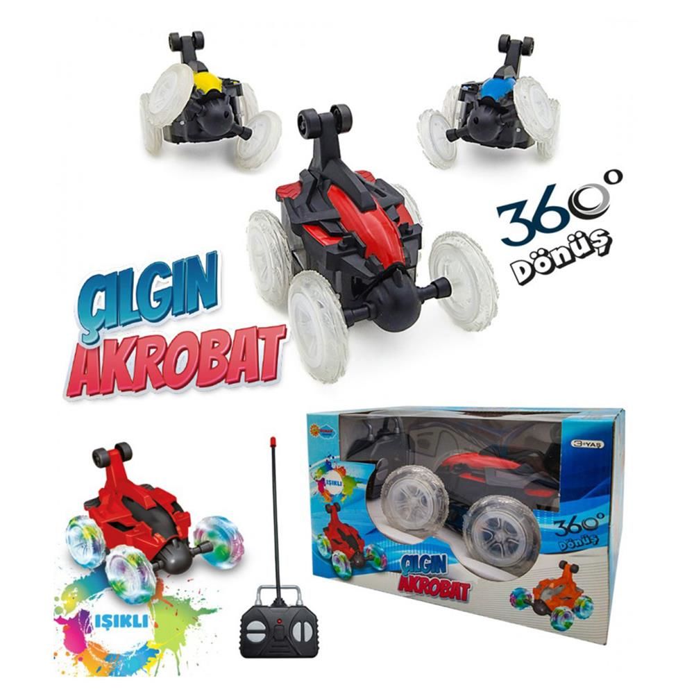 DMNYF668-81 Kumandalı Işıklı Çılgın Akrobat Aracı 360 Derece