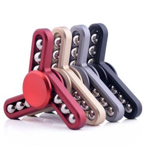 Metal Stres Çarkı 3 Kanatlı 9 Çelik Bilyeli Çelik Rulmanlı Orjinal Hand Spinner Süper Dönüş ve Hız