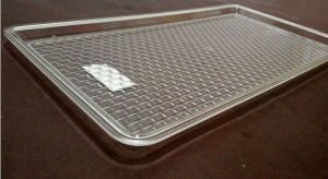 33x17cm KIRILMAZ ŞEFFAF AKRİLİK SERVİS TEPSİSİ