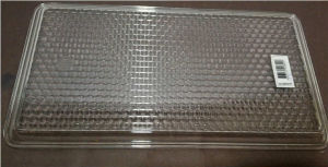 33x17cm KIRILMAZ ŞEFFAF AKRİLİK SERVİS TEPSİSİ