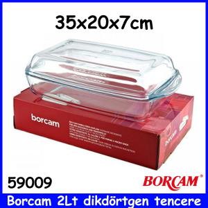 Borcam 59009 2 lt Dikdörtgen Tencere 35x20x7 Ebatlarında Paşabahçe Kalitesiyle