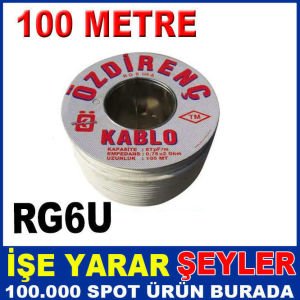 100mt KABLO 0010 RG6U-4 UYDU TV ANTEN KABLOSU