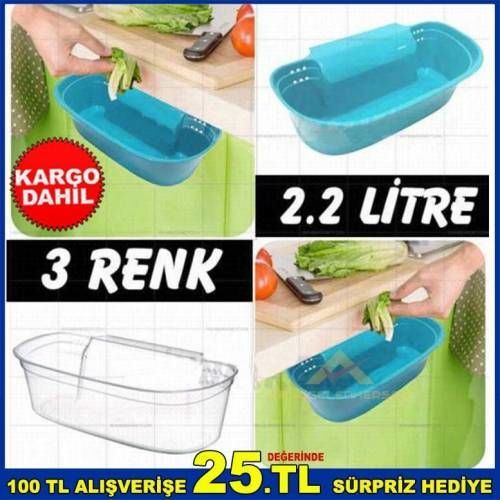 2.2LİTRE PRATİK DOLAP KAPAĞINA ASILAN ÇÖP KUTUSU