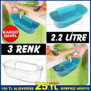 2.2LİTRE PRATİK DOLAP KAPAĞINA ASILAN ÇÖP KUTUSU