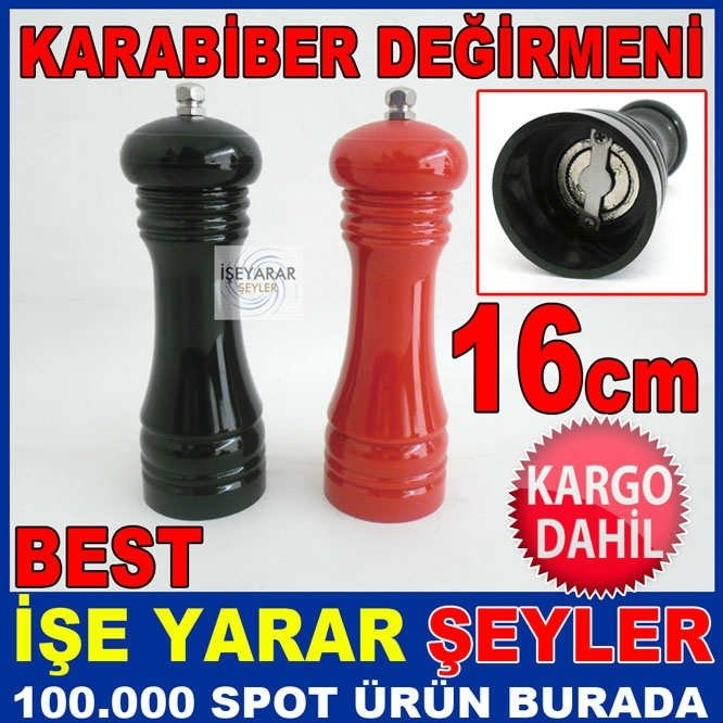 ÇEVİRMELİ AKRİLİK BEST BİBER DEĞİRMENİ SİYAH K.D