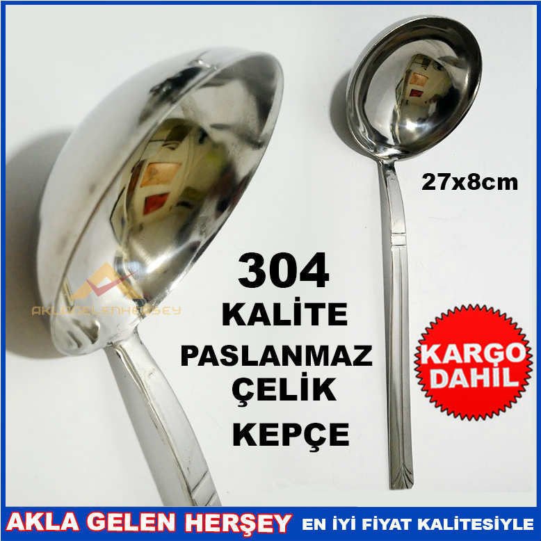 ÖMÜR BOYU GARANTİLİ 304 KALİTE PASLANMAZ ÇELİK KEPÇE