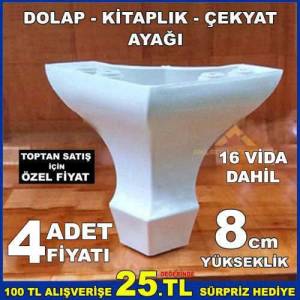 4lü Sağlam Dayanıklı Dolap Kitaplık Çekyat Ayağı