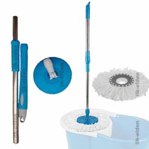 KOVA HARİÇ dönerli mop için komple yedek microfiber paspas seti