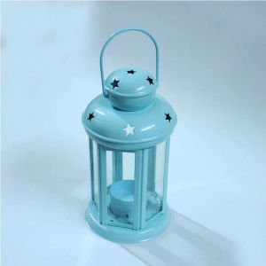 Yıldızlı Motifli Ferforje Metal Mumluk - Tea Light Mumluk - Kafes Mumluk - Dekoratif Mumluk - Şamdan