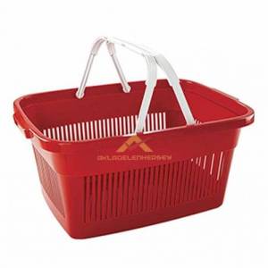 Market sepeti sağlam plastikten üretim market içi hafif alışveriş el sepeti 46x34cm
