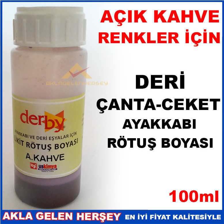 Açık kahve hakiki deri için,çanta,ceket,ayakkabı,döşeme hata kapatıcı rötuş boyası profesyonel ürün