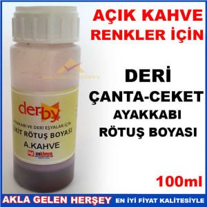 Açık kahve hakiki deri için,çanta,ceket,ayakkabı,döşeme hata kapatıcı rötuş boyası profesyonel ürün