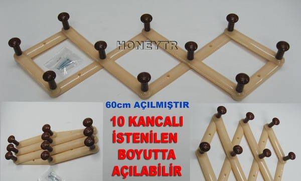 AKORDEON MODEL AÇILIP KAPANAN 10 KANCALI ASKILIK