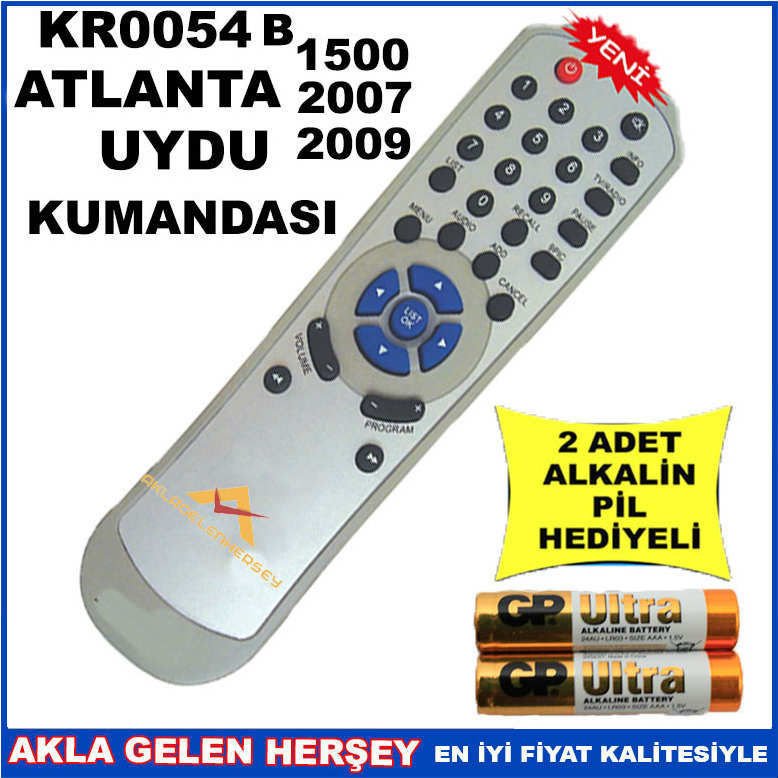 ATLANTA UYDU CİHAZI Receiver KUMANDASI KR0054B