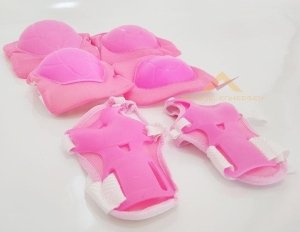 Işıklı Silikon Tekerli s-31-34 Ayarlanabilir Pembe Paten Set