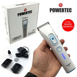 Powertec TR5000 Seramik Bıçaklı Şarjlı Profesyonel Tıraş Makinesi