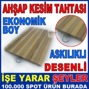 AHŞAP BAMBU ASKILIKLI KESİM TAHTASI EKONOMİK