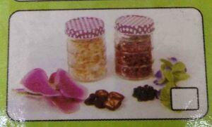 Yakut İkili Cam Kavanoz Metal Kapaklı 10 Cm D-6