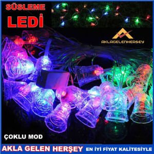 ÇAN ŞEKLİNDE 20'Lİ ÇOK MODLU RENKLİ SÜSLEME LEDİ