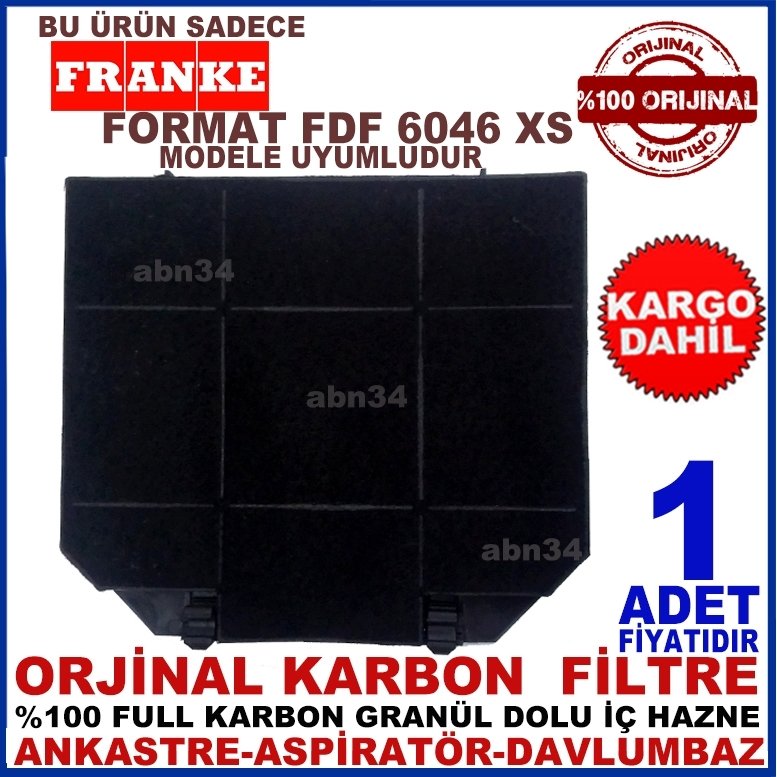FRANKE  FORMAT FDF 6046 XS ANKASTRE DAVLUMBAZ FİLTRESİ-1013