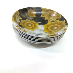 Günlük Kullanıma Uygun Klasik Çay Bardağı Tabağı 6 Adet Melamin Çay Tabağı