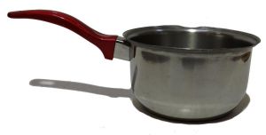 Tek Saplı 13cm Çapında 8cm Derinlikte Pratik Çelik Sos Tavası Kaliteli Malzemeden Üretilmiştir