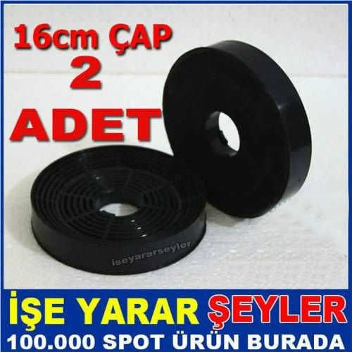 2 ADET KARBON FİLTRE WHİTE DAİSY,ESTY ASPİRATÖRE UYGUN 16cm KARBON FİLTRE,BACASIZ KULLANIM FİLTRESİ