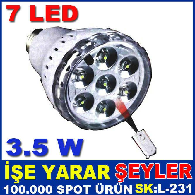 UZAKTAN KUMANDALI 7 LEDLİ TASARRUFLU AMPUL