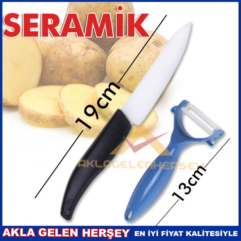 DOĞAL SERAMİK PASLANMAZ BIÇAK VE RENDE SETİ 