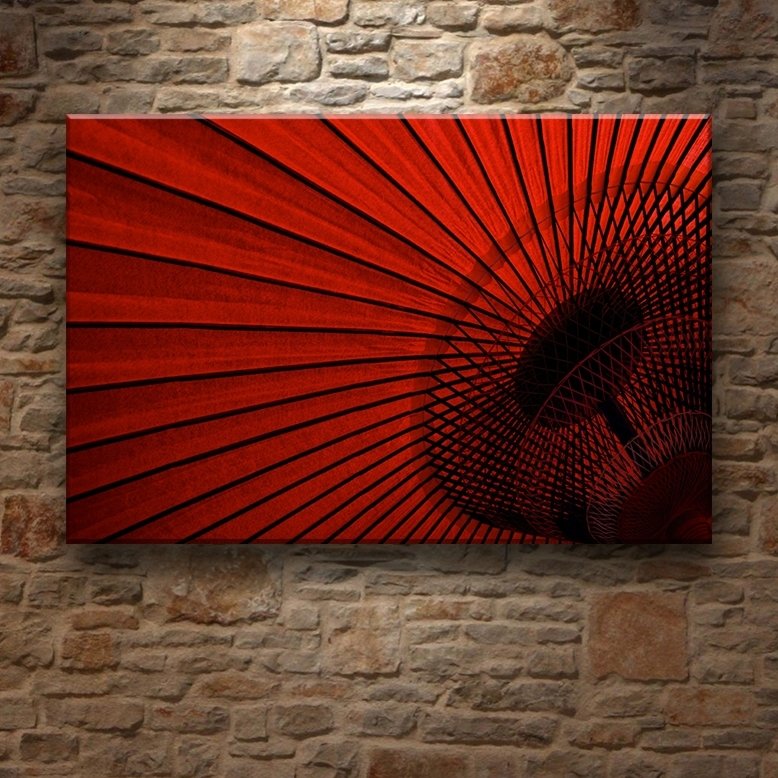 KIRMIZI ŞEMSİYE 7 değişen ölçü ORİJİNAL KANVAS TABLO