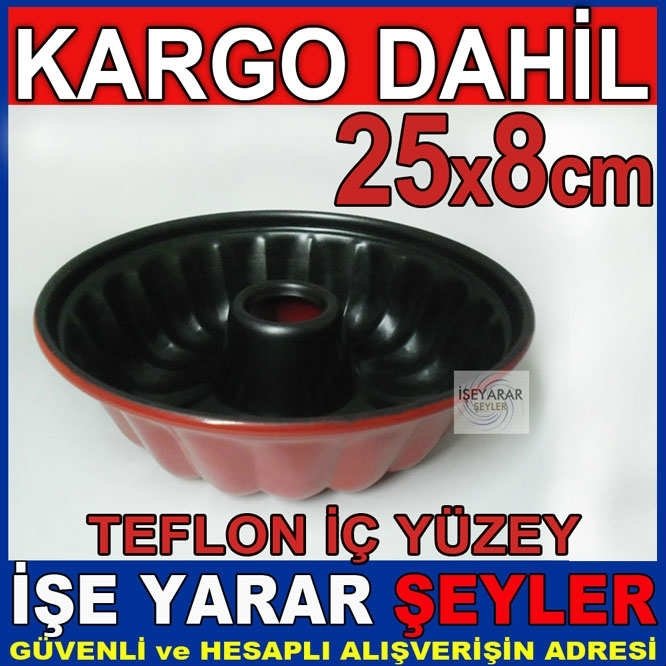 YANMAZYAPIŞMAZ TEFLON YÜZEY KEK KALIBI 25x8cm KD