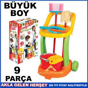 CANDY & KEN 9 PARÇA OYUNCAK TEMİZLİK ARABASI SETİ
