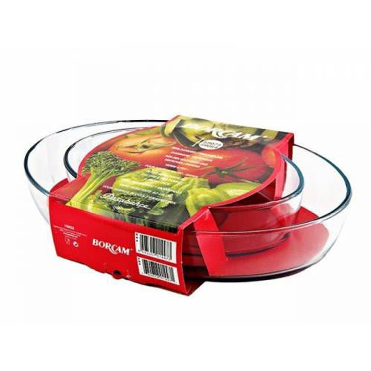 Borcam 159033 2 Li Oval Tepsi Seti 35X24x6 + 26x18x6 Ebatlarında Paşabahçe Kalitesiyle