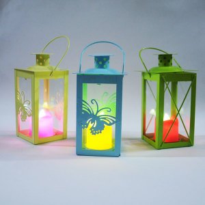 Motifli Ferforje Metal Kafes Mumluk - Tea Light Mumluk - Kafes Mumluk - Dekoratif Mumluk