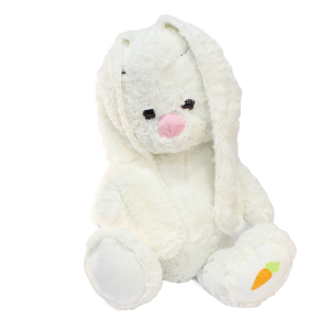 Uzun Kulaklı Beyaz Tavşan Peluş Oyuncak 40 cm