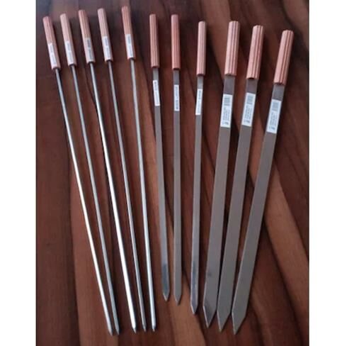 40cm Mangal,Barbekü Şişi 10 Adet Şiş 1 Adet Maşa'dan Oluşan Barbekü Şiş Takımı