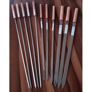 40cm Mangal,Barbekü Şişi 10 Adet Şiş 1 Adet Maşa'dan Oluşan Barbekü Şiş Takımı