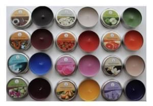 7cm Çapında Metal Yuvarlak Kapaklı Kutuda  Rengarenk Farklı Kokulu Sözen Mum