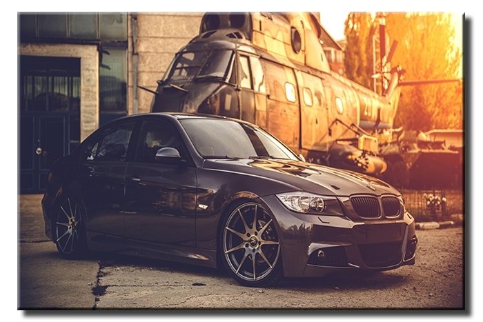 ATEŞ EDEN BMW 6 değişen ölçü ORİJİNAL KANVAS TABLO