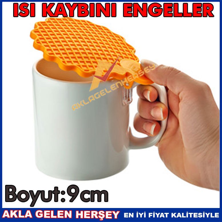 PLASTİK 9cm ISI ÖNLER TOZ GEÇİRMEZ KUPA KAPAĞI