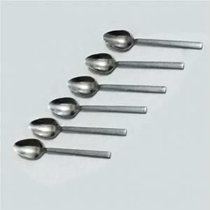 6 Adet Lüks Düz Sade Model Paslanmaz Çelik Rostfrei Çay Kaşığı