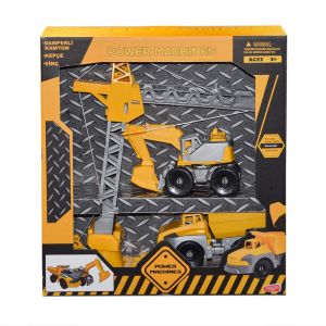 Power Sürtmeli Kamyon Kamyon Vinç Oyun Seti