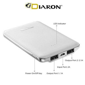 6800 mAh DERİ DIŞ YÜZEYLİ POWERBANK ŞARJ CİHAZI
