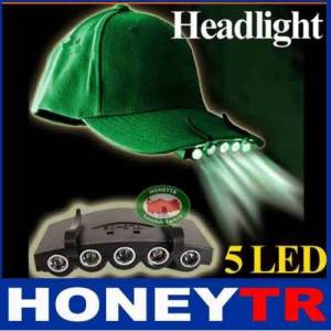 5 Ledli Şapka Feneri Flaşör,Sporcu,Avcı,Balıkçı Lambası Bisiklet Işığı,Uyarıcı Düz Direkt+ Flaş Işık