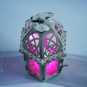 Desenli Ferforje Metal Mumluk - Tea Light Mumluk - Kafes Mumluk - Dekoratif Mumluk 16x7 cm